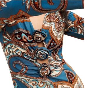 ANTHROPOLOGIE Farm Rio Bodycon Midi Dress Size S